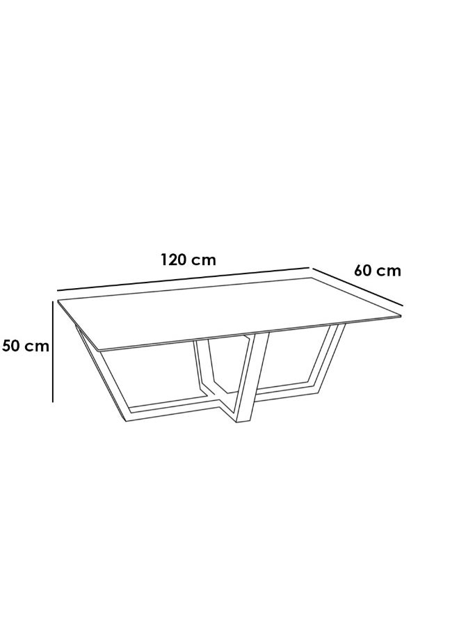 الهوم الهوم طاولة قهوة 120x60x50 سم بني  - Image 2