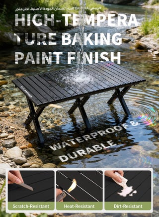 CAMPRA Camping Table With Storage Bag, Thickened Carbon Steel, High Load-Bearing Capacity, Foldable Travel Table And Picnic Table, Suitable For Multiple Scenarios, 60×60×45 cm - view 4