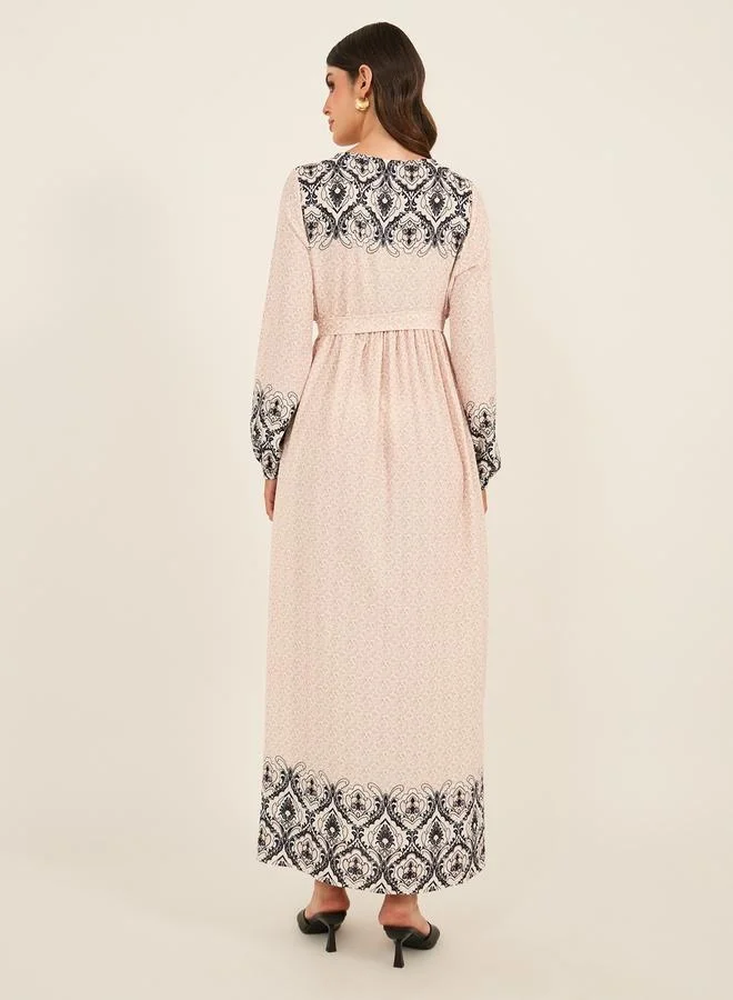 Styli Floral Print Maxi Dress
