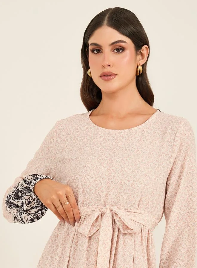 Styli Floral Print Maxi Dress
