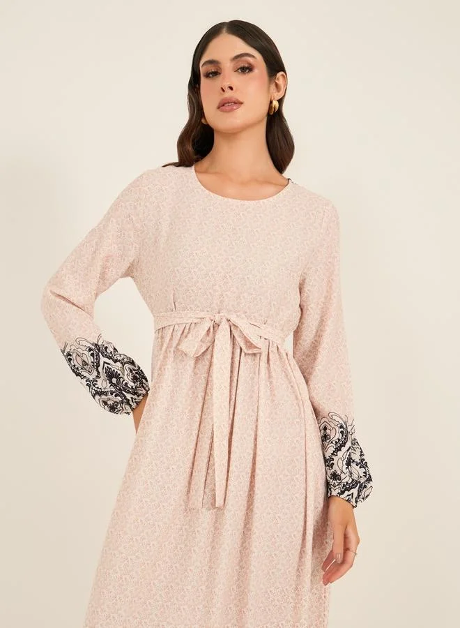 Styli Floral Print Maxi Dress