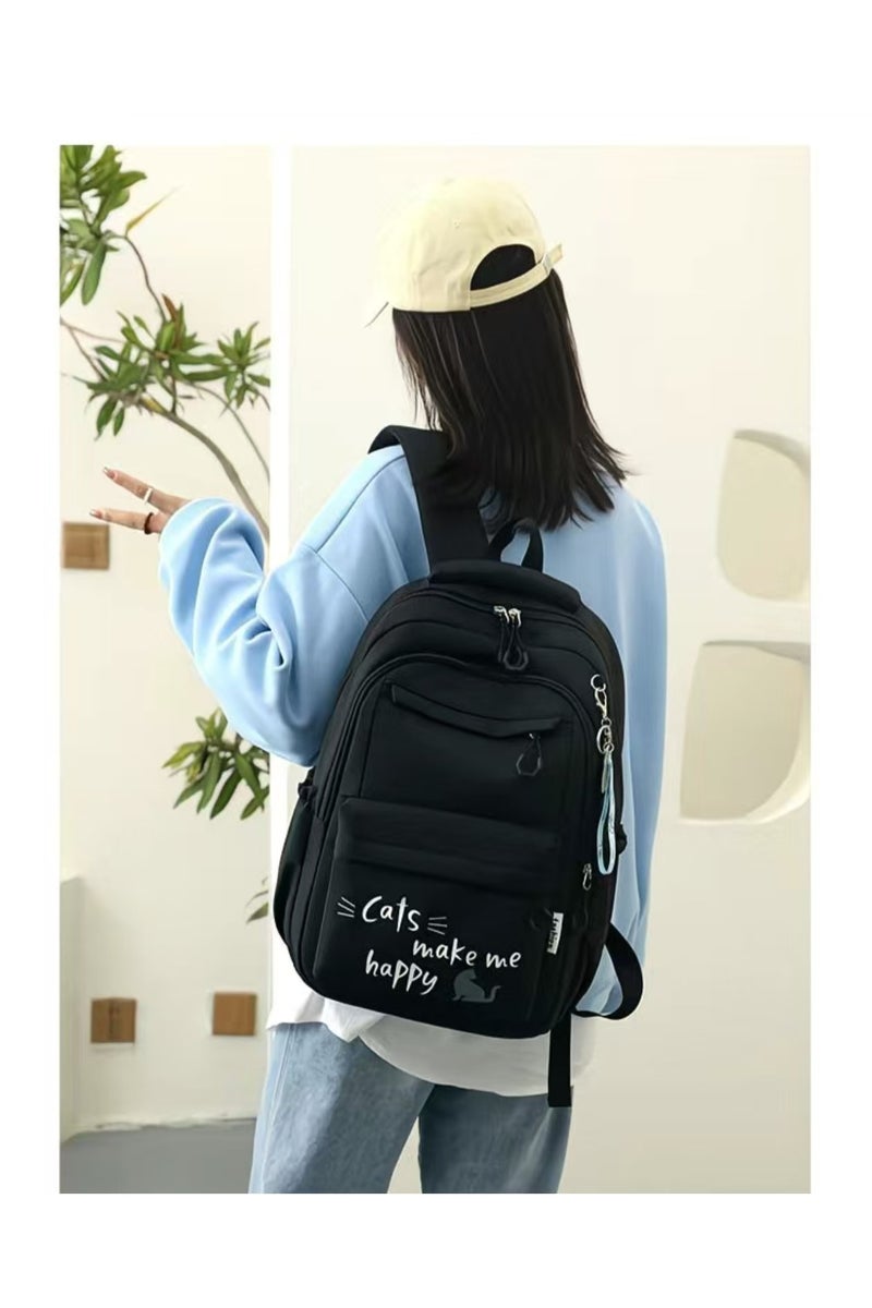 NICE New campus backpack, suitable for both men and women, waterproof backpack, student backpack, lightweight travel backpack, leisure day bag - Image 2