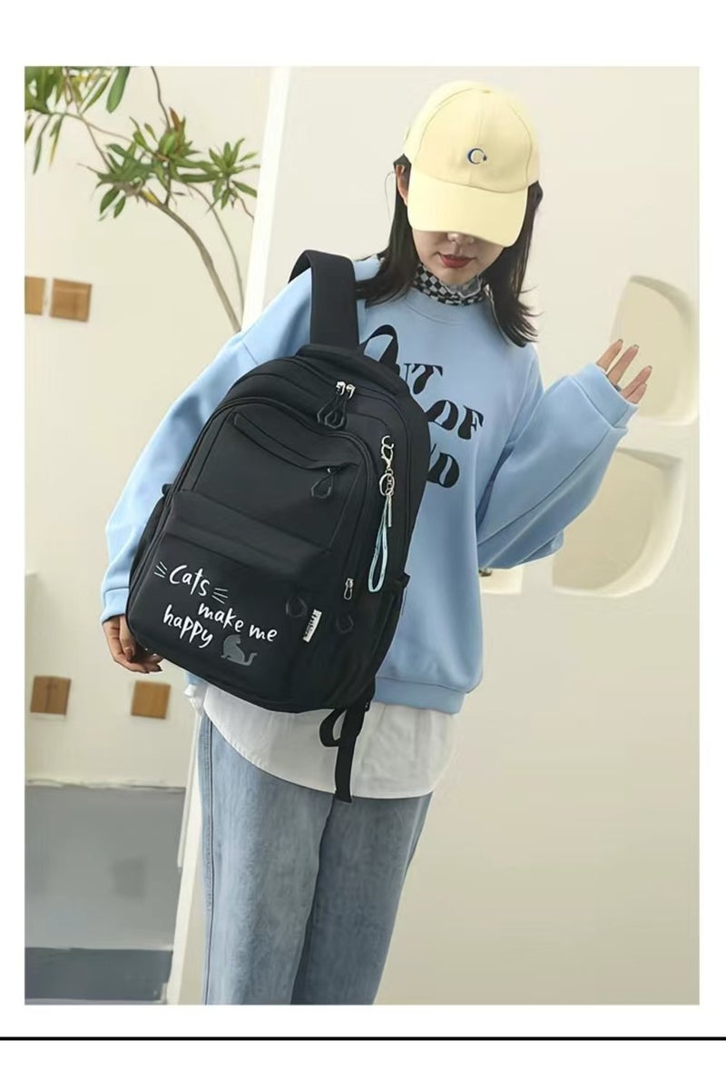 NICE New campus backpack, suitable for both men and women, waterproof backpack, student backpack, lightweight travel backpack, leisure day bag - Image 4