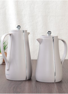 HOMEVEO The Line Thermos Set 1L + 0.6L - Elegant design for coffee and tea and superior thermal insulation to maintain heat for 20 hours  - Image 1