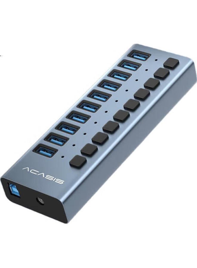 Acasis Usb3.1 Splitter 10-Port Expansion Dock Hub 10G Converter Hub Extension Cable For Apple Mac Notebook Expansion Dock Hs-710Mg 10Gbps - Image 2