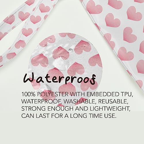 Fokongna Love Heart Wet Dry Bag Beach Diaper Toiletry Waterproof Large Capacity for Women Girls Mom Sister Friends Heart Romantic Gifts - Image 5
