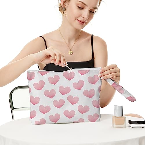 Fokongna Love Heart Wet Dry Bag Beach Diaper Toiletry Waterproof Large Capacity for Women Girls Mom Sister Friends Heart Romantic Gifts - Image 3