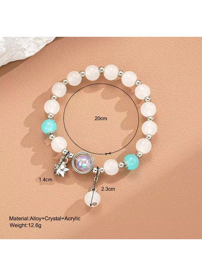 Goolsky Fairy Crystal Bracelet for Women – Sweet Dreamy Aesthetic Beaded Hand Chain, BFF Friendship Gift for Daily Casual Wear - Image 3