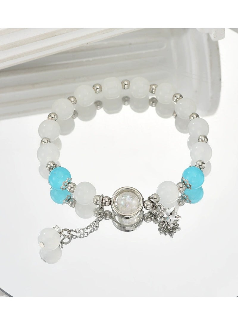 Goolsky Fairy Crystal Bracelet for Women – Sweet Dreamy Aesthetic Beaded Hand Chain, BFF Friendship Gift for Daily Casual Wear - Image 2