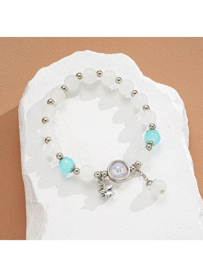 Goolsky Fairy Crystal Bracelet for Women – Sweet Dreamy Aesthetic Beaded Hand Chain, BFF Friendship Gift for Daily Casual Wear - Image 1