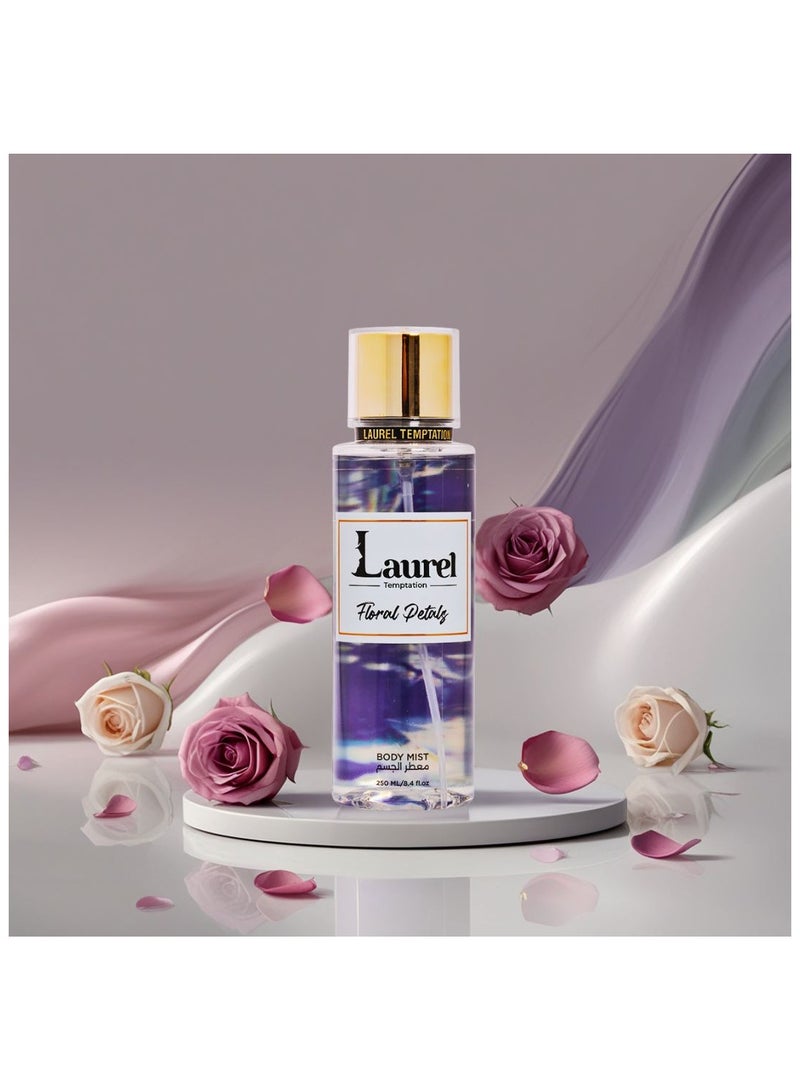 إغراء الغار لوريل بودي سبلاش – فلورال بيتالز (250 مل) | رذاذ زهري فاكهي منعش للنساء - Image 2
