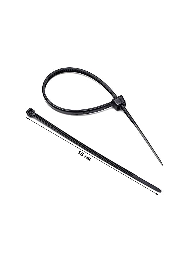 PROMASS Ties, 100pcs Self Locking Ties Heavy Duty Nylon Zip 15cm(4.5inch), Black - Image 2