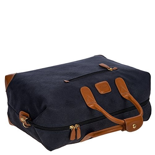 Bric's LIFE 18-Inch Cargo Duffle Bag - Luxury Duffle Bag for Travel - Weekender Bags for Women and Men - Faux Suede - Blue - Image 4
