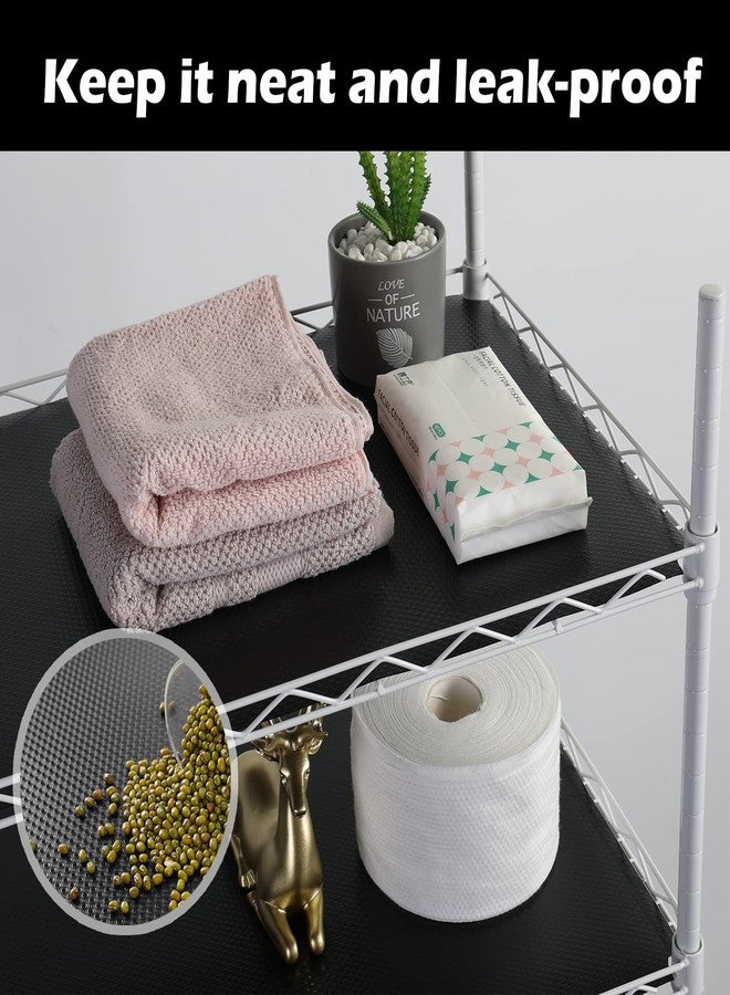 Janeart Black Shelf Liner 10.5 in Wide: Thick Easy Cutting Pantry Wire Shelves Liners - Waterproof Kitchen Cabinet Liner for Shoe Rack - Multi-Size 10.5" W x 144" L - Image 2