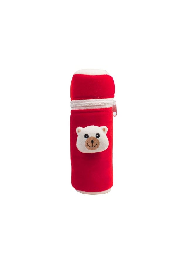 Ole Baby Dual Color Popup Cute Face Plush Bottle Cover. It Can Hold Upto 240 Ml Feeding Bottle.  - Image 1