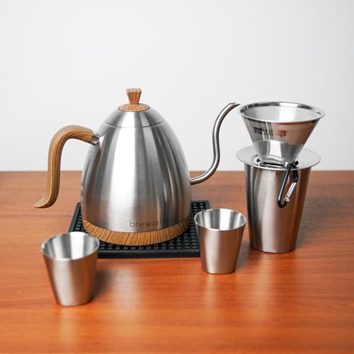 Brewista Artisan Electric Gooseneck Kettle, Water Boiler with LCD Panel, Precise Temperature Control, Fast Boiling and Keep Warm Settings for Pour-Over Coffee & Tea, Café, 1 Liter (Stainless Steel) - Image 4