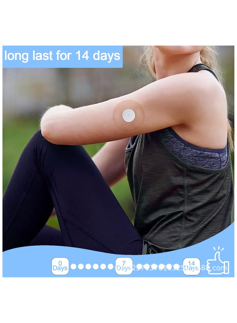 Sensor fixation patch (10 pieces), round, transparent and invisible, no adhesive marks, will not irritate the skin  - Image 2