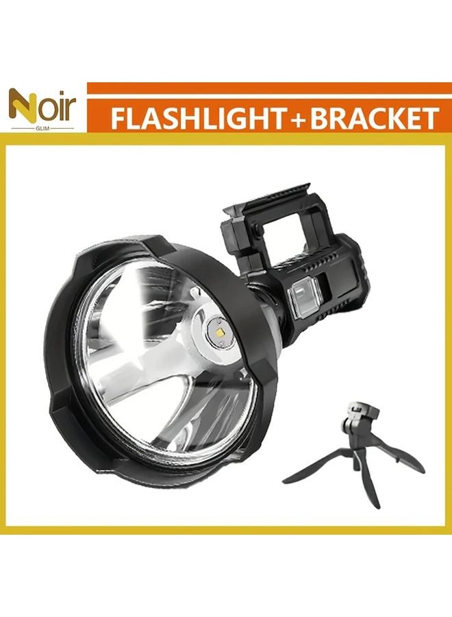 Large Size USB Rechargeable LED Flashlight With Tripod 4 Modes Handheld Lamp For Camping - Image 1