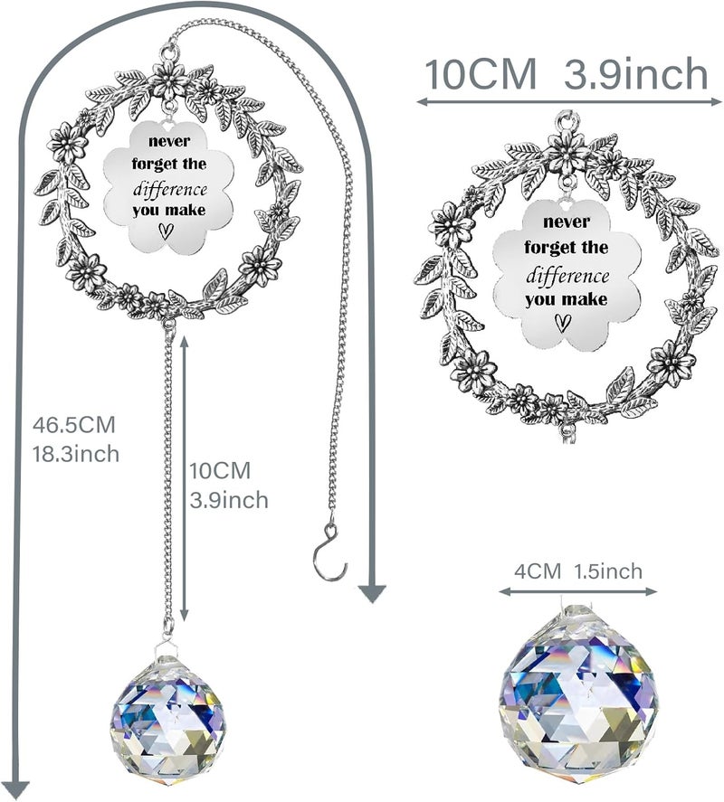 Persofine Thank You Gifts Never Forget The Difference That You Make Suncatcher,Sun Catcher Retirement Farewell Going Away Goodbye Appreciation Gifts for Men Women Coworker Boss Friend (A) - Image 1