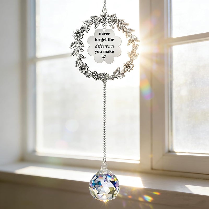 Persofine Thank You Gifts Never Forget The Difference That You Make Suncatcher,Sun Catcher Retirement Farewell Going Away Goodbye Appreciation Gifts for Men Women Coworker Boss Friend (A) - Image 3