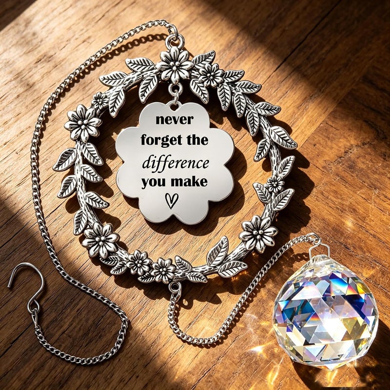 Persofine Thank You Gifts Never Forget The Difference That You Make Suncatcher,Sun Catcher Retirement Farewell Going Away Goodbye Appreciation Gifts for Men Women Coworker Boss Friend (A) - Image 2