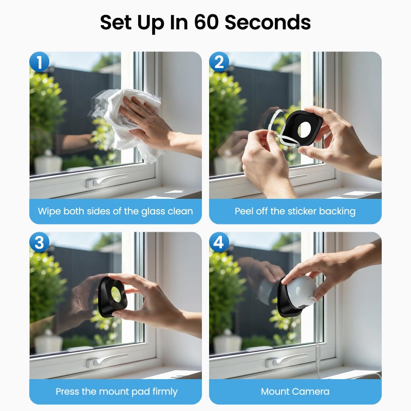 وانس فيو كاميرا مراقبة النافذة wansview 5G - كاميرا داخلية 2K لأمن المنزل، K1 - Image 5
