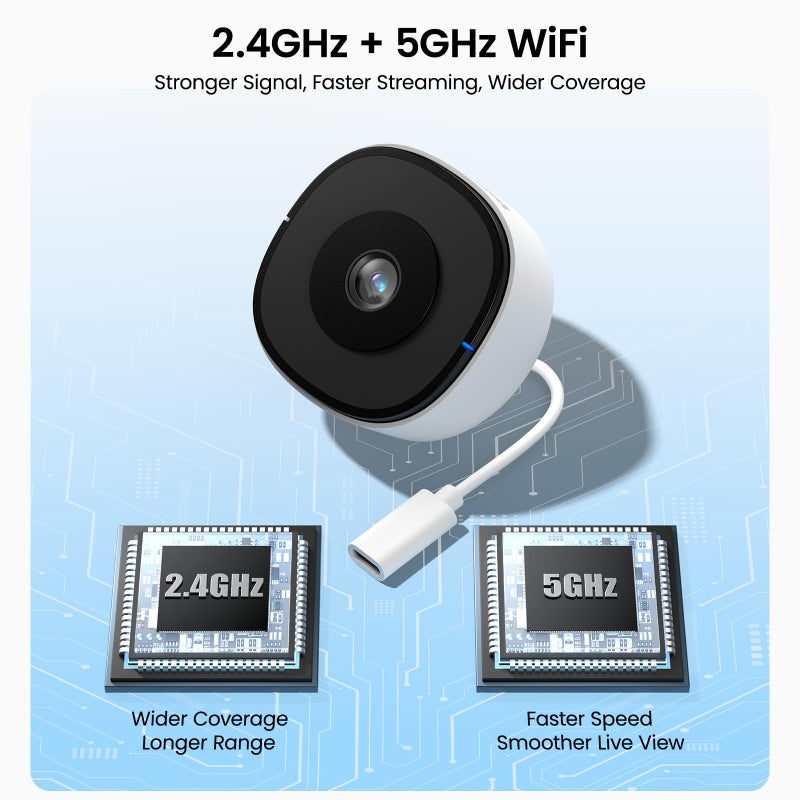 وانس فيو كاميرا مراقبة النافذة wansview 5G - كاميرا داخلية 2K لأمن المنزل، K1 - Image 3