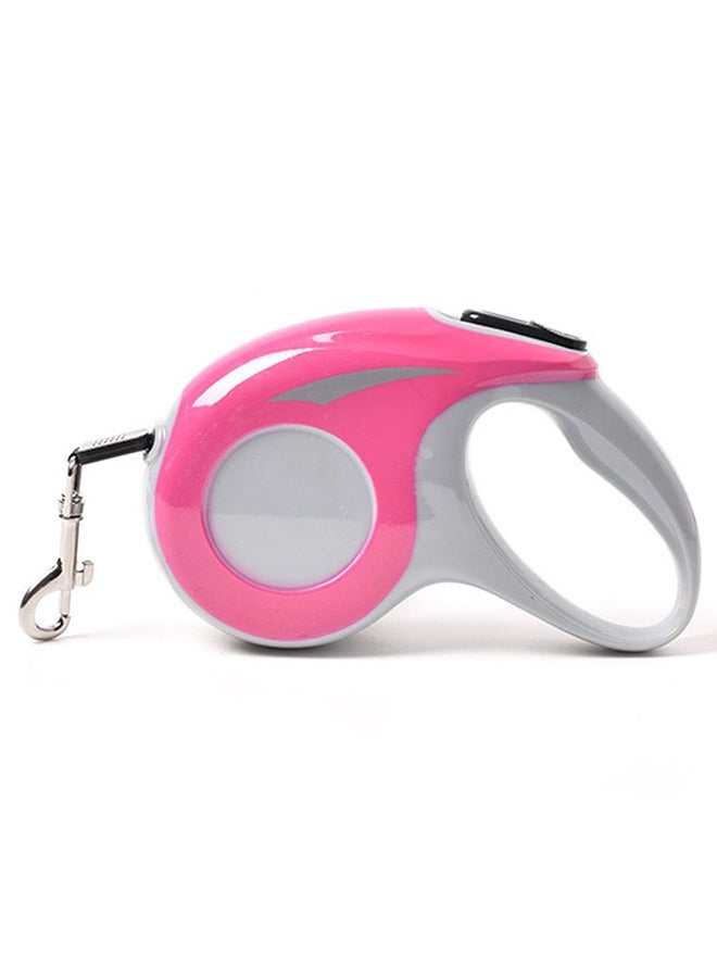 رسن للحيوانات الأليفة قابل للتمدد التلقائي وردي/رمادي 3متر