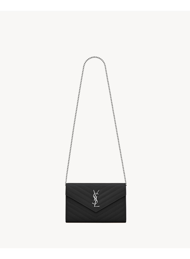 حقيبة كتف سلسلة مبطنة بأسلوب YSL الكلاسيكي - حقيبة يد فاخرة قابلة للتقاطع مع تفاصيل شعار مميزة، تشطيب جلد فاخر - Image 2