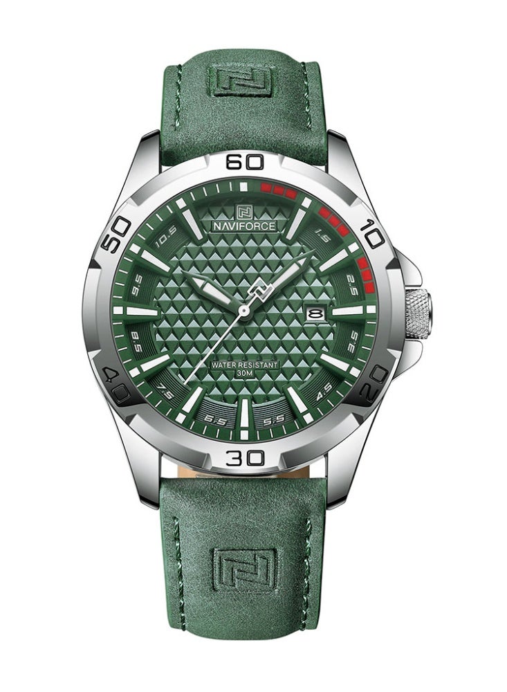 NAVIFORCE NAVIFORCE Men Casual Sport Military Quartz Calendar Wrist Watch for Man Business Leather Waterproof Male Clock  - Image 1