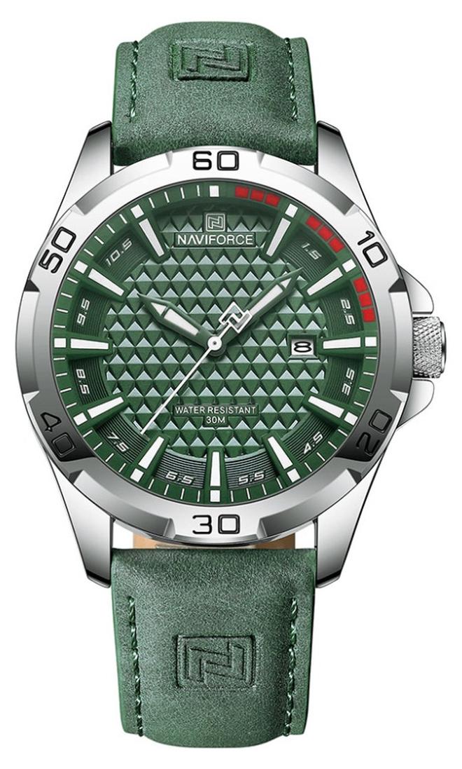 نافيفورس ساعة NAVIFORCE للرجال كاجوال رياضية عسكرية كوارتز تقويم ساعة معصم جلدية مقاومة للماء للرجال - Image 1
