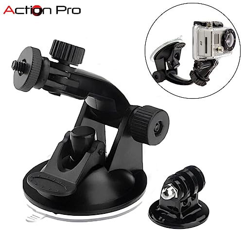 Action Pro Car Suction Cup Window Glass Mount Holder Tripod Adaptor Camera Accessories Compatible with GoPro 13 12 11 10 9 8 7 6 5 4 3+ 3 SJCAM Yi 4K Eken & Other Action Cameras - Image 3