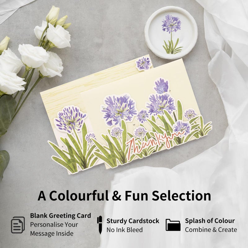 CREATIVETREES DIY Card Making Kit for Adults Flower Appreciation -Themed & Thank You Cards with Envelopes for Birthdays, Weddings, Teachers, Parents, and Gift Giving (9 Sets) - Image 3