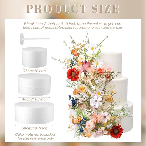 Canlierr 1 Set Wedding Cake Flowers Toppers Fall in Love Wildflowers Floral Cake Topper Decorations for Spring Summer Wedding Decorations Birthday Bridal Baby Shower Party - Image 2