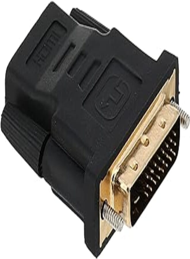 Dvi-d male to hdmi female adapter - black