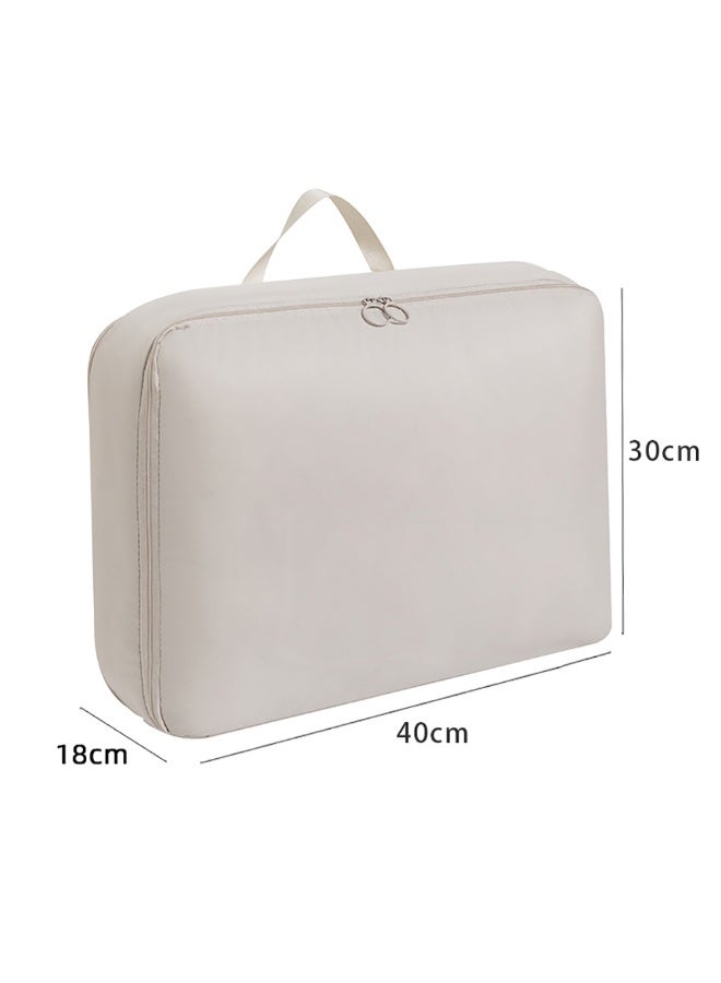 2 Pieces Travel Luggage Organizer for Carry On Luggage, Space Saving Compression Storage Bags for Clothes Organizer Travel and Home Use (Beige)  - Image 2