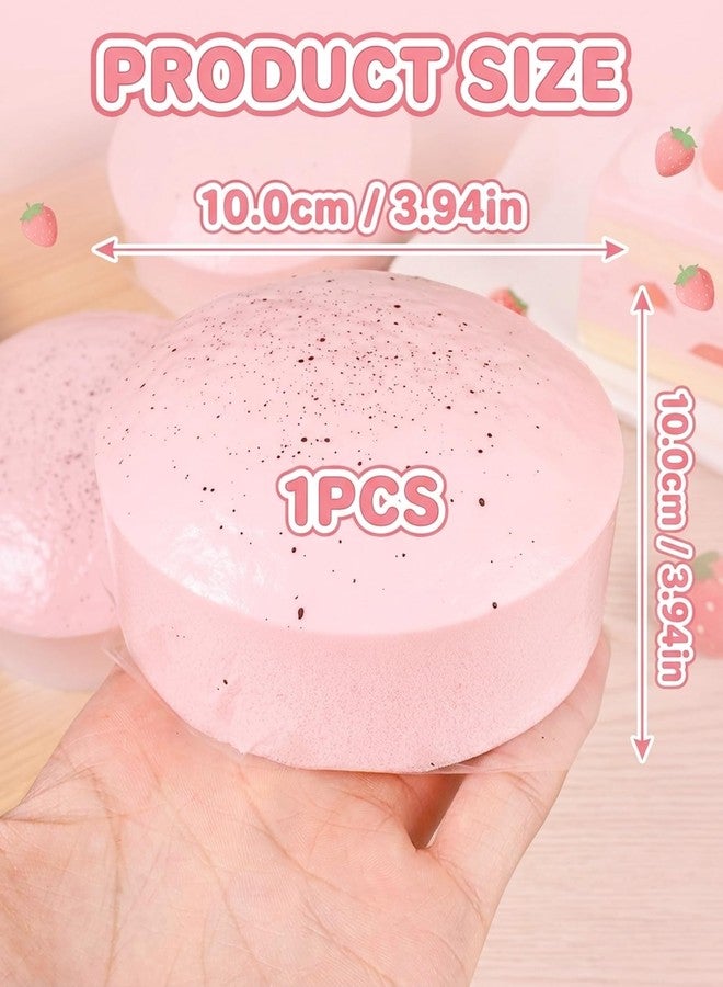 piercing Cake Squishy, Strawberry Cake Design Squishy Toy, Cheese Squishy, Stress for Office Workers, Taba Squishy, Desktop Decor for Collectors, Hand Exercise Sensory, One Piece Strawberry Cake Squishy - Image 3