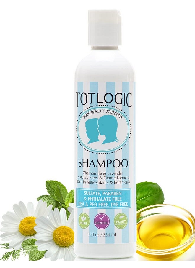 TotLogic Sulfate Free Kids Shampoo 8 Oz Original Scent Gentle And Paraben Free Nontoxic Plant Based Formula Safe For Babies And Toddlers Natural Essential Oils  - Image 1