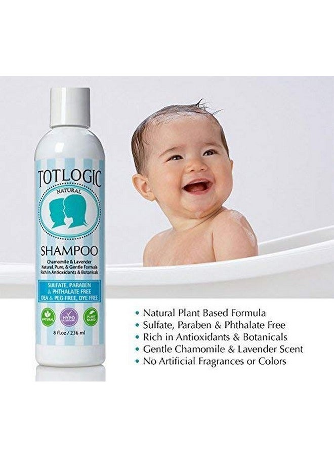 TotLogic Sulfate Free Kids Shampoo 8 Oz Original Scent Gentle And Paraben Free Nontoxic Plant Based Formula Safe For Babies And Toddlers Natural Essential Oils  - Image 2