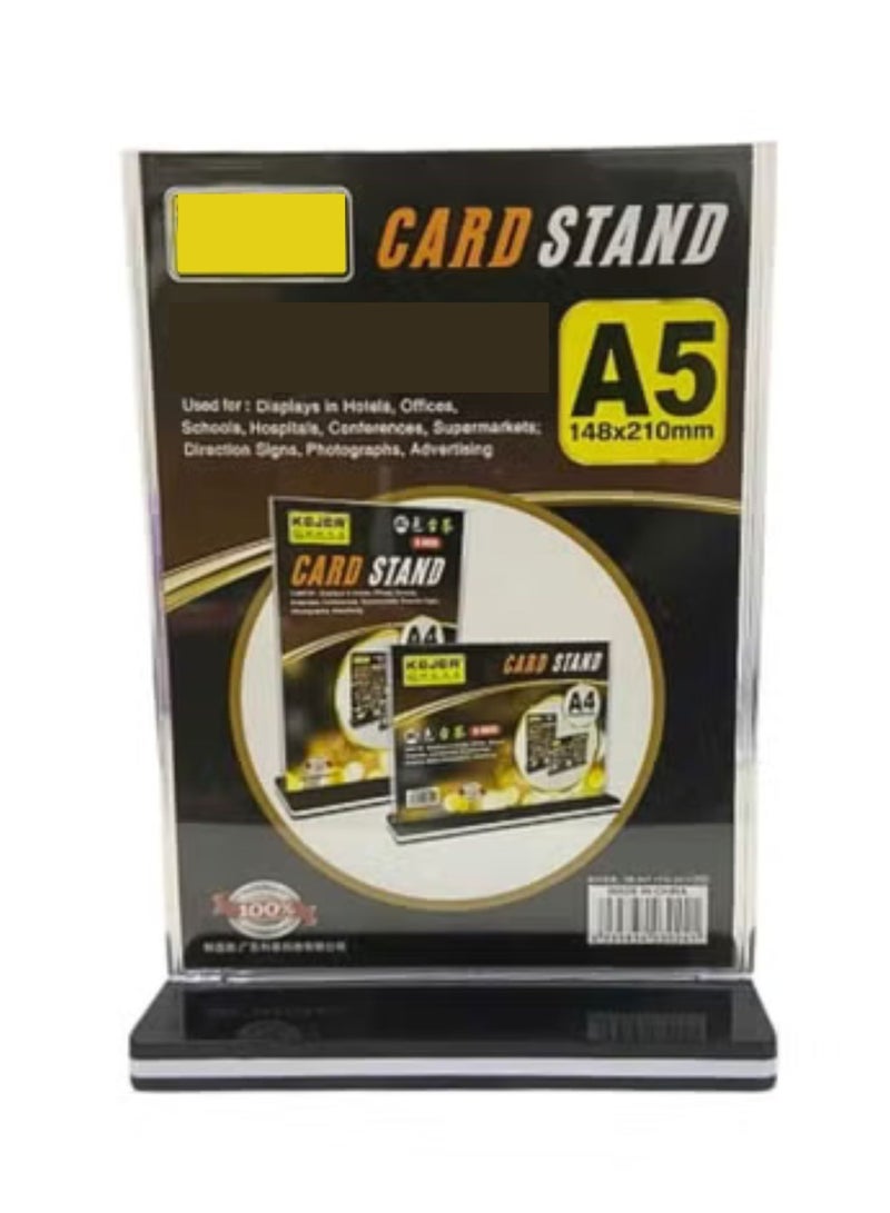 Kejea حامل بطاقة A5 لوحة إعلانات عمودية جودة 148x210 مم يستخدم للعرض في الفنادق والمكاتب والمدارس والمستشفيات والمؤتمرات والسوبرماركت، لافتات الاتجاهات والصور والإعلانات وغيرها
