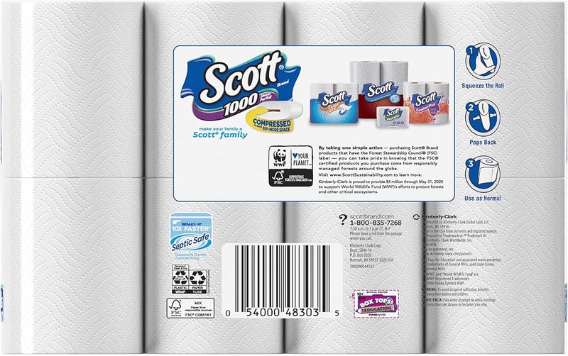 Scott 1000 Sheets Per Roll Toilet Paper, Bath Tissue, 16 Rolls (Pack of 1) - Image 3