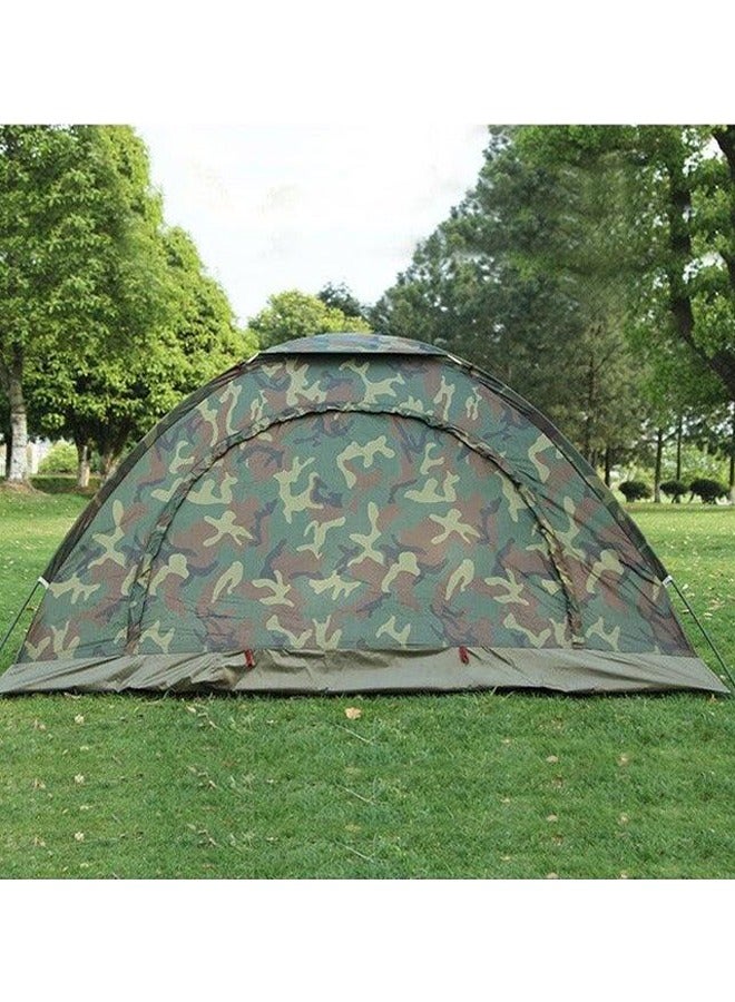 Outdoor camouflage 2-person tent, waterproof, sunscreen, mosquito-proof, sunshade, essential for camping, with plenty of space - Image 2