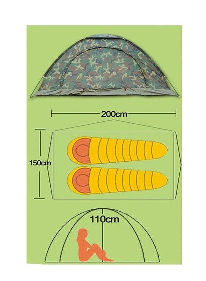 Outdoor camouflage 2-person tent, waterproof, sunscreen, mosquito-proof, sunshade, essential for camping, with plenty of space - Image 4