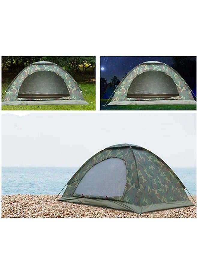 Outdoor camouflage 2-person tent, waterproof, sunscreen, mosquito-proof, sunshade, essential for camping, with plenty of space - Image 3