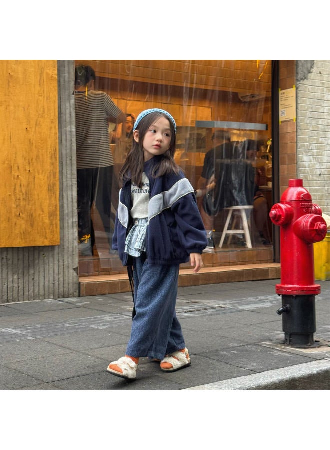 Sweetheart Huzhou Zhili Kids Clothing Korean Style Girls Pants Boys Autumn Wide-leg Pants Long Pants - Image 2