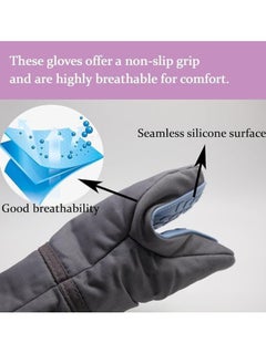 Spaceshoop Heat Resistant Silicone Oven Mitts, Cotton Lined Kitchen Gloves, Non-Slip Grip, Multicolor  - Image 5