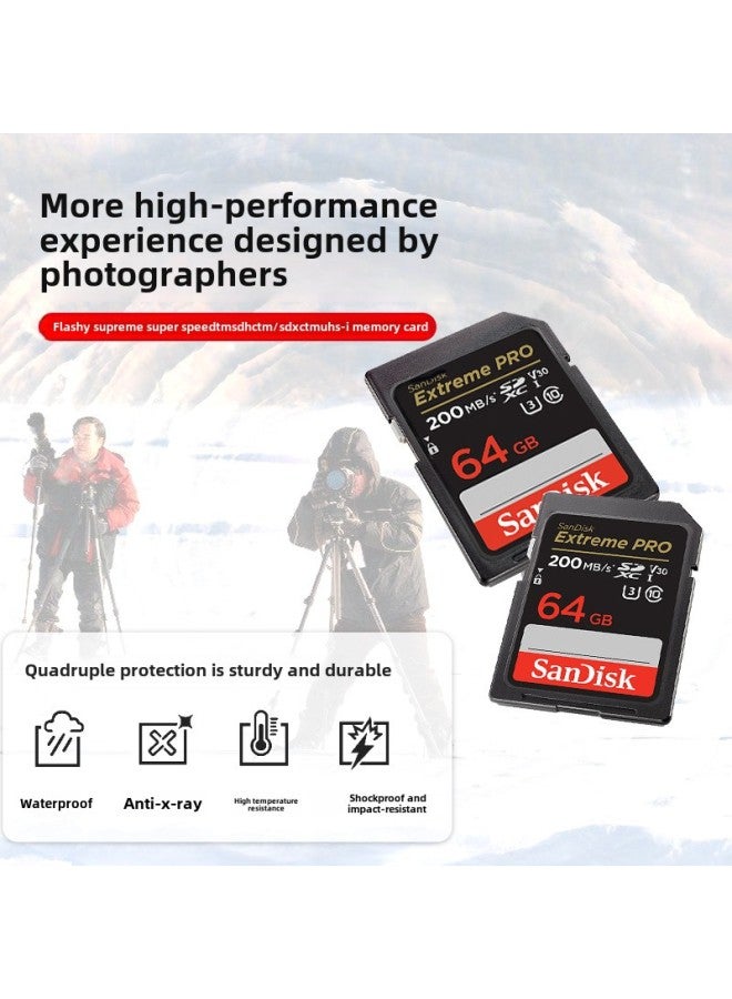 Sandi Sd Storage Card 64g U3 High Speed Canon SLR Camera 4k HD High Speed SDXC Digital Camera Applicable-Capacity:256GB  - Image 2