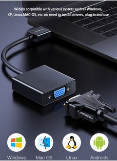 ماركة غير محددة HDMI to VGA HD Video Converter 1080p TV HDTV to VGA Adapter Cable  - Image 3