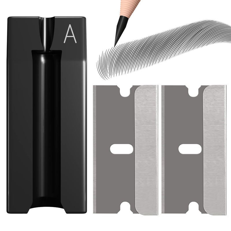 Stylia 4-in-1 Plastic Duckbill-Shape Eyebrow Pencil Shaper - Eye Makeup Shaping Tool for Waterproof Peel Off Brow Pencils - Compact Cosmetic Shaper for Beginners & Professional - Image 1