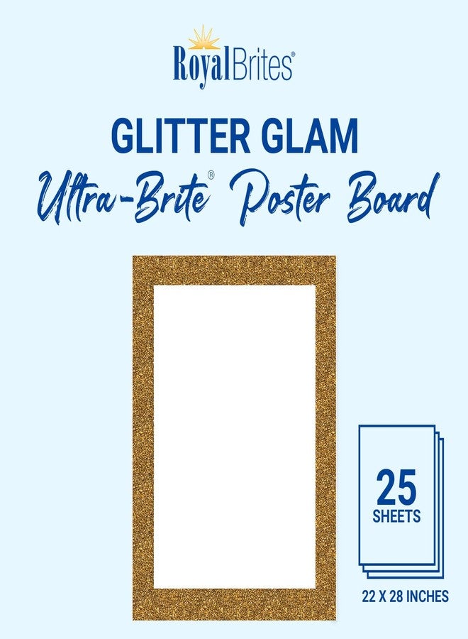 Royal Brites Ultra Brite Gold Glitter Frame White Poster Board, 22 x 28 Inches (25 Sheet Pack) - Image 4